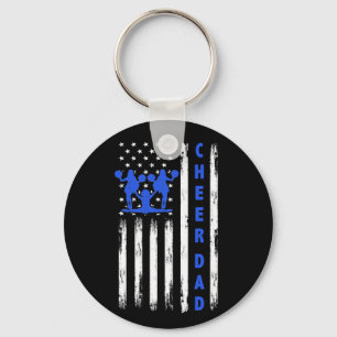 US Flag Cheer Dad Cheerleading Cheer leader Sleutelhanger
