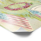US Flag Child Roos Tombstone Graveyard Foto Afdruk (Hoek)