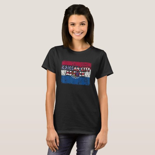 US Flag Citizen Proud America State Flag Kansas T-shirt (Voorkant volledig)