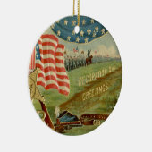 US Flag Civil War Union Medal Keramisch Ornament (Rechts)