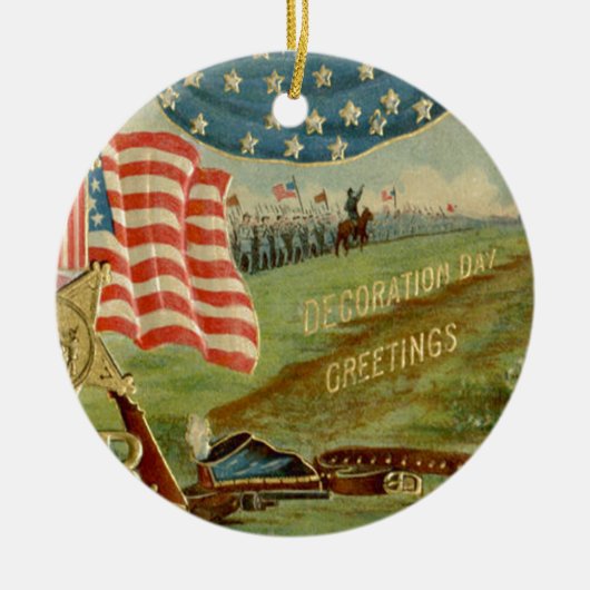 US Flag Civil War Union Medal Keramisch Ornament (Voorkant)