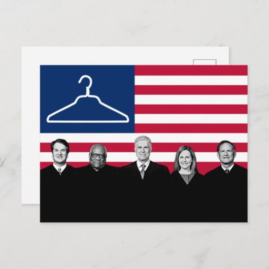US Flag Coat Hanger SCOTUS Briefkaart (Voorkant / Achterkant)