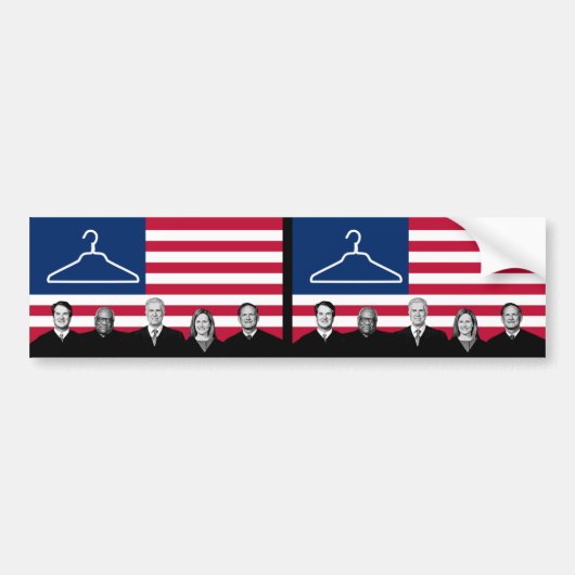 US Flag Coat Hanger SCOTUS Bumpersticker (Voorkant)