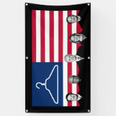 US Flag Coat Hanger SCOTUS Spandoek (Verticaal)