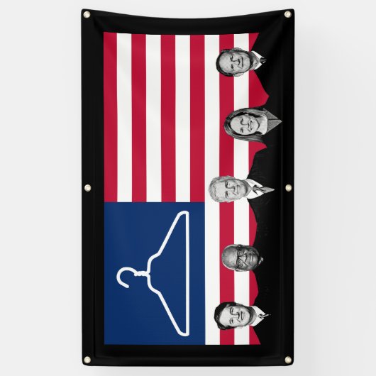 US Flag Coat Hanger SCOTUS Spandoek (Verticaal)
