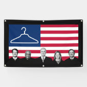 US Flag Coat Hanger SCOTUS Spandoek (Horizontaal)