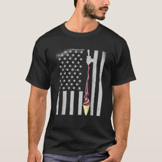US Flag Cool Zomerreis Grappig Ik heb een ijsje no T-shirt