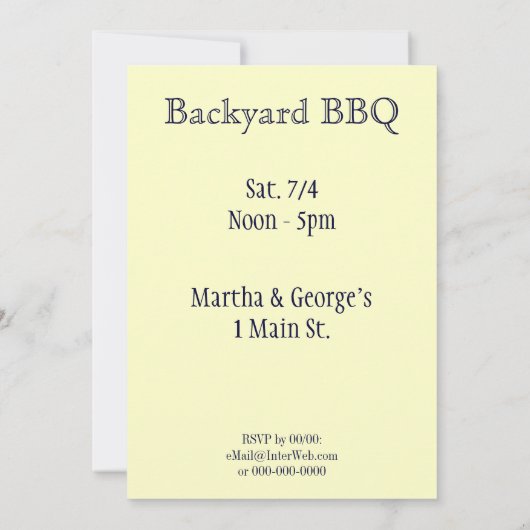 US Flag Custom Party Uitnodigingen (Achterkant)