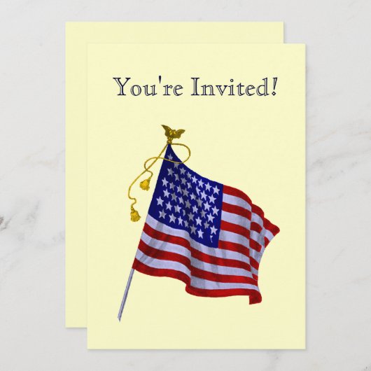 US Flag Custom Party Uitnodigingen (Voorkant / Achterkant)