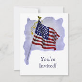 US Flag Custom Party Uitnodigingen (Voorkant)