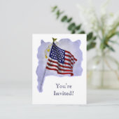 US Flag Custom Party Uitnodigingen (Staand voorkant)