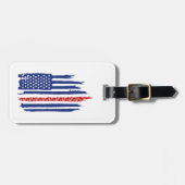 US Flag Cycling Bagagelabel (Voorkant horizontaal)