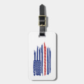 US Flag Cycling Bagagelabel (Voorkant verticaal)