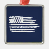 US Flag Cycling Metalen Ornament (Voorkant)