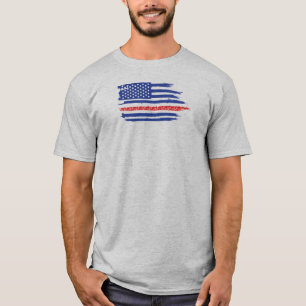 US Flag Cycling T-shirt