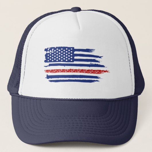 US Flag Cycling Trucker Pet (Voorkant)