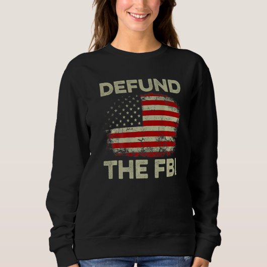 US Flag Defund the FBI Premium Trui (Voorkant)