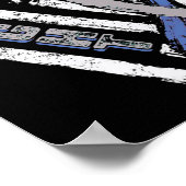 US Flag Diabetes Type 1 Bewustmakingssteun Poster (Hoek)