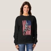 US Flag Dirt Bike Fly Shirt  Motocross US Dirt Bik (Voorkant volledig)