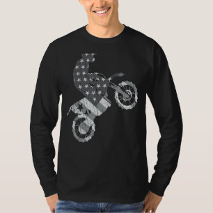 US Flag Dirt Bike Motorcross Enduro BMX Off Road M T-shirt