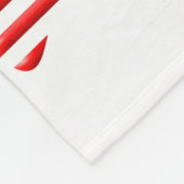 US Flag Dog Paw Print Fleece Deken (Hoek)