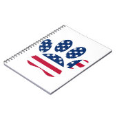 US Flag Dog Paw Print Notitieboek (Linkerzijde)
