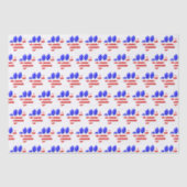 US Flag Dog Paw Print Tissuepapier (Voorkant)