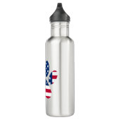 US Flag Dog Paw Print Waterfles (Rechts)