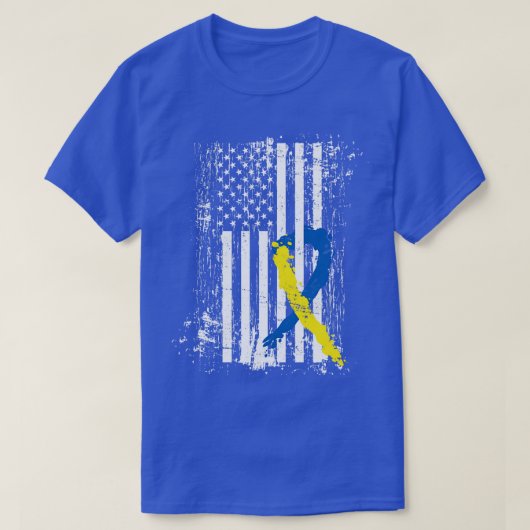 US Flag Down Syndrome Awareness T-shirt (Design voorkant)