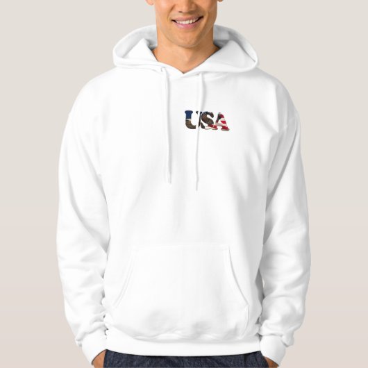 US FLAG & EAGLE Amerikaanse stijl Hoodie (Voorkant)