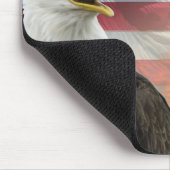 US Flag Eagle Fiery Sunrise Mousepad Muismat (Hoek)