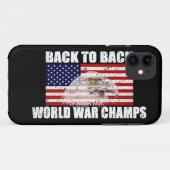US Flag & Eagle World War Champs iPhone 5 Hoesje (Achterkant (horizontaal))