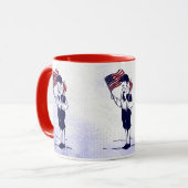  US Flag en vuurwerk Jongen Patriottische Mok (Voorkant links)