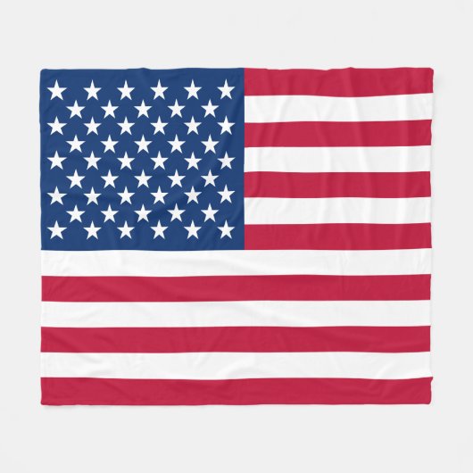 US Flag Fleece Blanket Deken (Voorkant (Horizontaal))