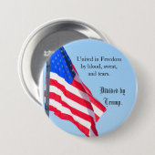 US Flag Foto Button-Freedom verenigd, Trump verdee Ronde Button 7,6 Cm (Voorkant /achterkant)