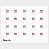 US Flag Freedom Liberty™ Classic ronde Stickers (Vel)