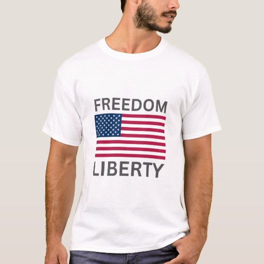 US Flag Freedom Liberty™ Mannen T-shirt (Voorkant)