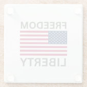 US Flag Freedom Liberty™ Onderzetter (Achterkant)