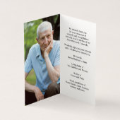 US Flag Funeral Memorial Foto Gevouwen Gebed Kaart (Binnen)