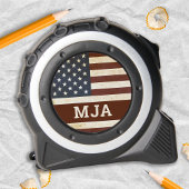 US Flag gepersonaliseerd 3 Monogram Patriotisch Rolmaat