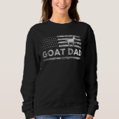Us Flag Goat Dad apparel Farming tee for Dad Goat  Trui (Voorkant)