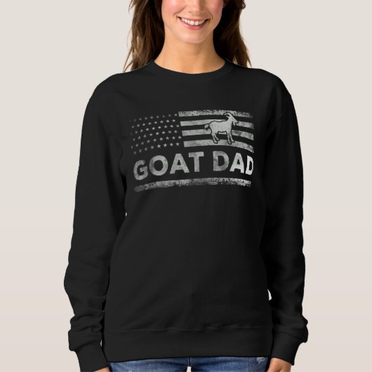Us Flag Goat Dad apparel Farming tee for Dad Goat Trui (Voorkant)