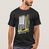US Flag Harmonica Player T-shirt (Voorkant)