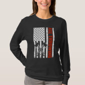 US Flag Hatchet Axe Throwing T-shirt (Voorkant)