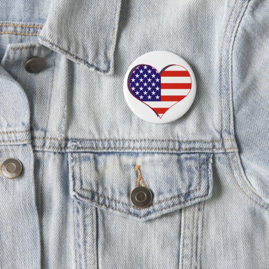 US Flag Heart Button (In situ)
