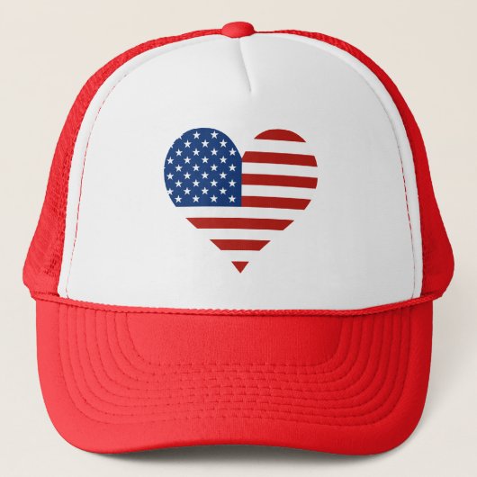 US Flag Heart Petten (Voorkant)
