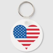US Flag Heart Sleutelhanger (Voorkant)