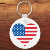 US Flag Heart Sleutelhanger (Voorkant)