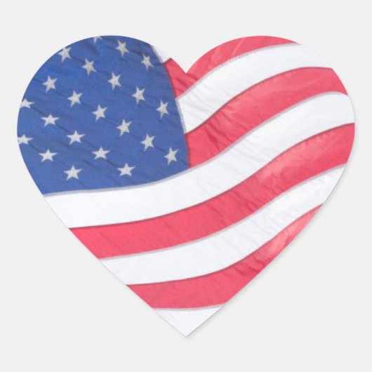 US Flag Heart Sticker (Voorkant)