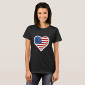 US Flag Heart T-shirt (Voorkant volledig)